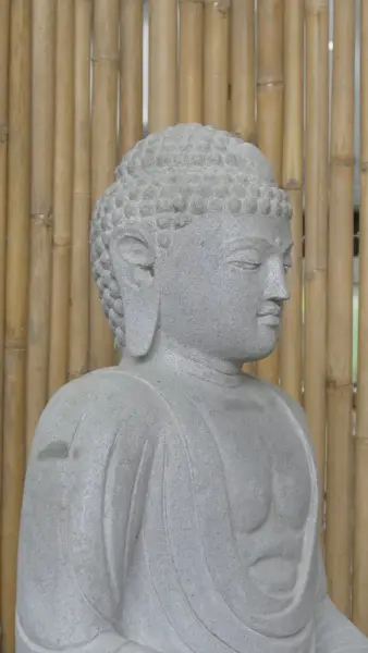 Product image 6 of the product “Seated Japanese Buddha made of Riverstone in Dhyana position - gesture of meditation, H. 100cm ”